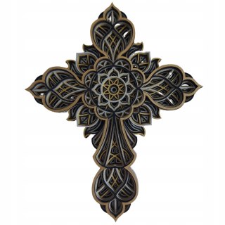 Nowoczesny Krzyż Na Ścianę Drewniany 3D Krzyże ścienne Dekoracja Wnętrz