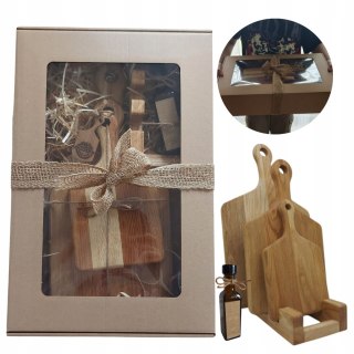 Prezent Na Parapetówkę Dla Mamy Eleganckie Deski Dębowe w Stojaku z Olejem