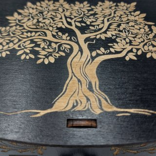 Pudełko Drewniane Szkatułka Małe Pudełeczko z Szufladką Ozdobna Dekoracja