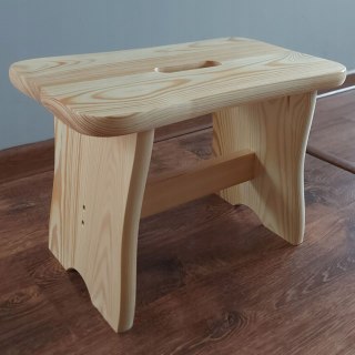 Taboret Niski Stołek Sosnowy Niskie Krzesełko Drewniany Podnóżek Kuchenny