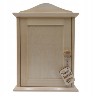 Szafka Na Klucze Naturalna Lakierowana Skrzynka Ścienna Drewniana + Breloczek