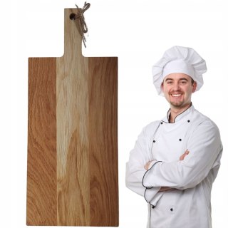 Dębowa Deska z Rączką Do Krojenia Serwowania Duża Solidna Deska Kuchenna