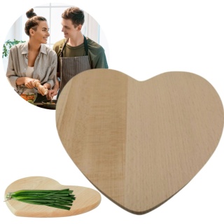 Drewniana Deska w Kształcie Serca – Buk, Prezent na Walentynki i Święta