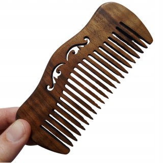 Grzebień Do Wąsów Brody Drewniany Do Rozczesywania Włosów Antystatyczny Eko