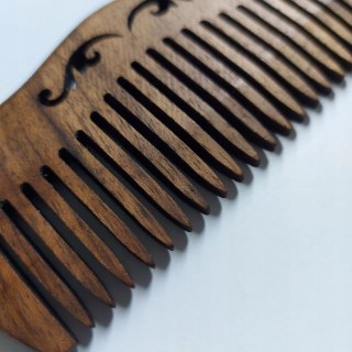 Grzebień Do Wąsów Brody Drewniany Do Rozczesywania Włosów Antystatyczny Eko