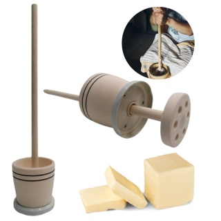 Maselnica Do Robienia Masła Drewniana Maśniczka Na Słoik Maślniczka Eko