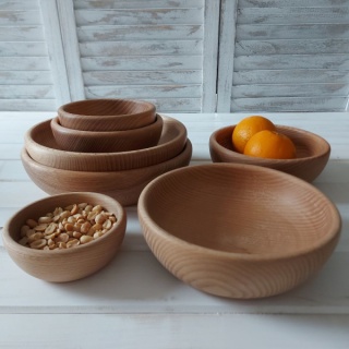 Miska Drewniana 14cm Buk Parzony Miseczka Misa Bukowa