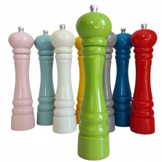 Młynek Do Przypraw Ziół Drewniany Malowany Zielony Młynek Ręczny Sól Pieprz