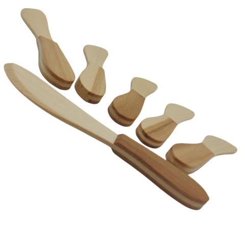 Nóż Do Masła Drewniany Nożyk Do Smalcu Zestaw 6szt Nożyki Do Smarowania