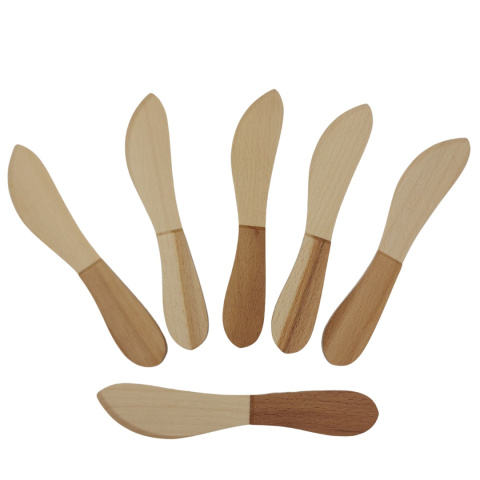 Nóż Do Masła Drewniany Nożyk Do Smalcu Zestaw 6szt Nożyki Do Smarowania