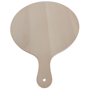 Okrągła Drewniana Deska Do Pizzy z Rączką – Buk, 38 cm, Polski Producent