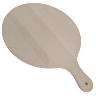 Okrągła Drewniana Deska Do Pizzy z Rączką – Buk, 38 cm, Polski Producent