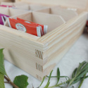 Drewniane Pudełko Na Herbatę Herbaciarka Drewniana z Grawerem