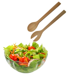 Drewniane Sztućce Do Sałaty Komplet Łyżek Bukowych Drewniana Łyżka 2x