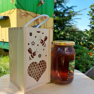 Pudełko Drewniane Na Miód Konfitury Prezent Pudełko Prezentowe