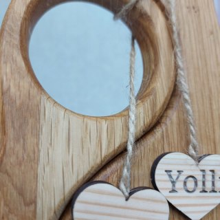 Zestaw Desek Dębowych w Stojaku – 2 Rozmiary, Drewniana Podstawa, Gotowy na Prezent