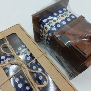 Młynek Do Soli Pieprzu Kawy z Bolesławca Młynki Ręczne Zestaw Prezentowy