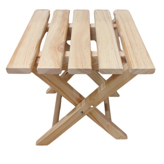 Taboret Stołek Składany Drewniane Krzesełko Przenośne Turystyczne Sosnowe