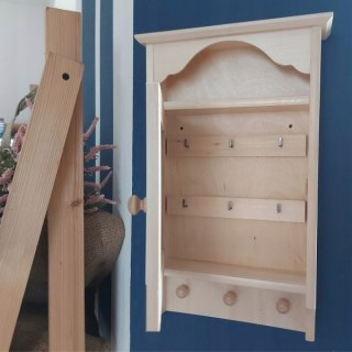 Szafka Na Klucze Do Domu Naturalna Drewniana Skrzynka Dekoracja Ścienna Eko