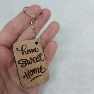 Breloczek Do Kluczy Drewniany Brelok Sweet Home