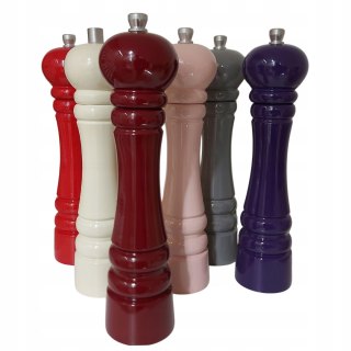 Klasyczny Młynek Do Pieprzu Soli Bordowy Młynki Drewniane Do Przypraw Eko