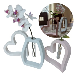 Wazonik gipsowy w kształcie serca