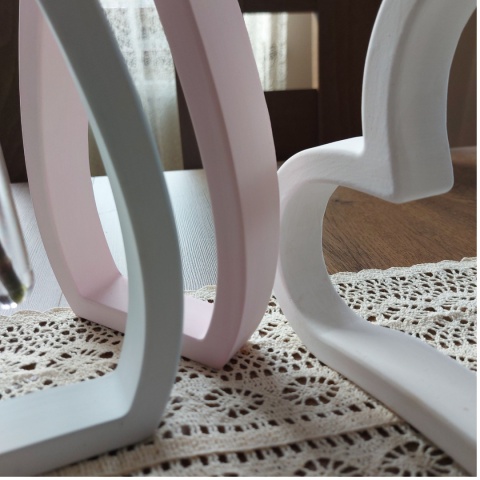 Wazonik gipsowy w kształcie serca