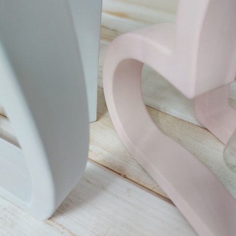 Wazonik gipsowy w kształcie serca