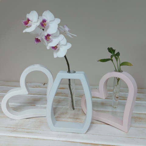 Wazonik gipsowy w kształcie serca