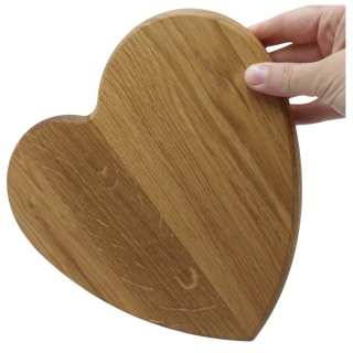 Dębowe serce 27 cm – deska, dekoracja, prezent | Naturalne drewno
