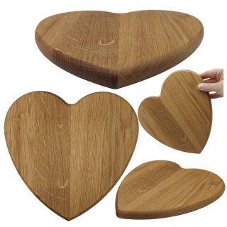 Dębowe serce 27 cm – deska, dekoracja, prezent | Naturalne drewno