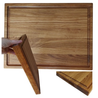 Deska Dębowa do Krojenia 39,5×30 cm – gruba 4 cm, olejowana, polska