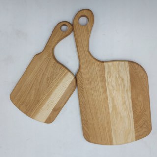 Deska Do Krojenia z Rączką Dębowa Zestaw Desek Duża i Mała Dwie Deski