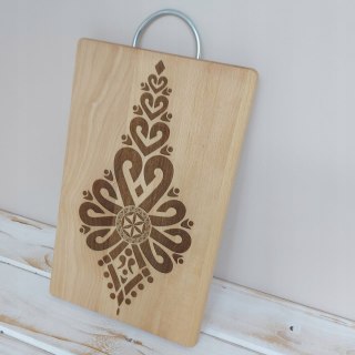 Deska Do Krojenia z Rączką Deseczka Drewniana z Parzenicą Góralski Styl