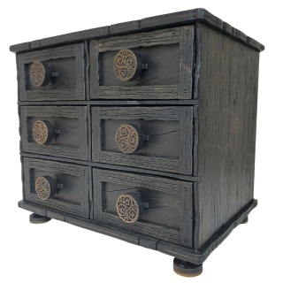 Szkatułka Na Biżuterię Drewniana Mini Komoda z Szufladami Na Drobiazgi