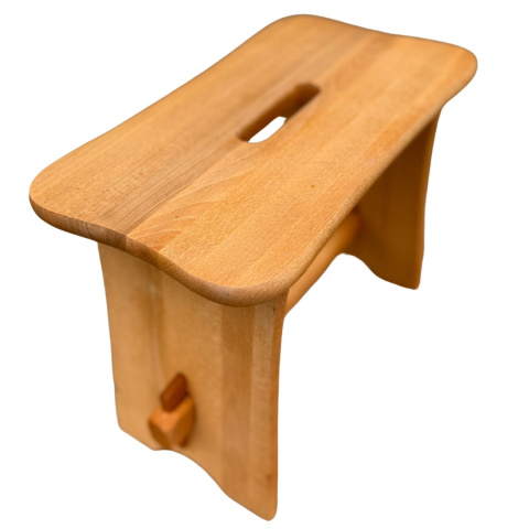 Taboret Brązowe Drewniane Krzesło Niski Stołek Stołeczek Przenośne Krzesełko Taboret Brązowe Drewniane Krzesło Niski Stołek Stołeczek Przenośne Krzesełko