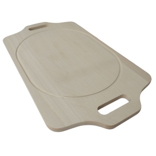 deska do krojenia drewniana z rowkiem i uchwytem