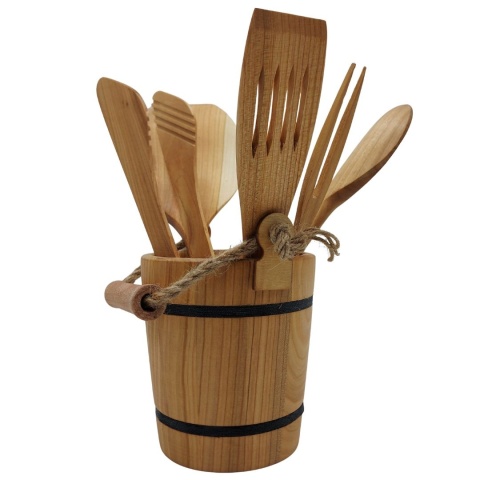 Akcesoria Kuchenne Drewniane Przybory Do Gotowania Łopatka Szczypce Łyżka