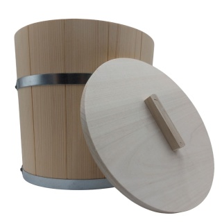 Beczka Do Kiszenia Kapusty Ogórków 15l | Drewniane Wiaderko z Pokrywą