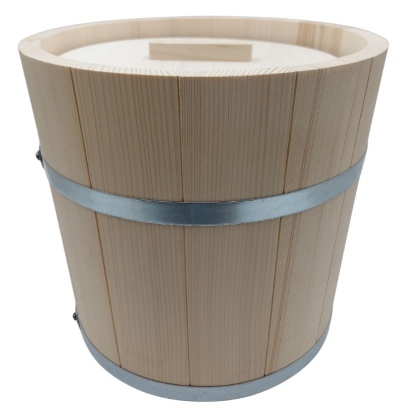 Beczka Do Kiszenia Kapusty Ogórków 15l | Drewniane Wiaderko z Pokrywą