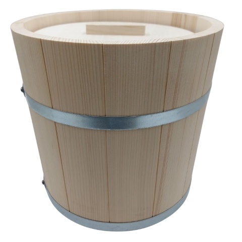 Beczka Do Kiszenia Kapusty Ogórków 15l | Drewniane Wiaderko z Pokrywą