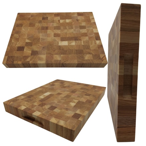 Deska Dębowa Sztorcowa End-Grain 40x30x4 cm | Solidna Deska Do Krojenia