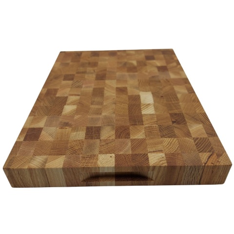 Deska Dębowa Sztorcowa End-Grain 40x30x4 cm | Solidna Deska Do Krojenia