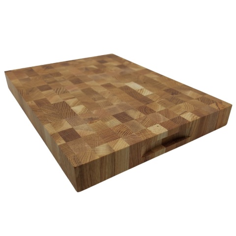 Deska Dębowa Sztorcowa End-Grain 40x30x4 cm | Solidna Deska Do Krojenia