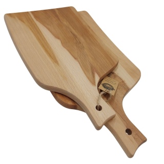 Zestaw Dwóch Desek do Krojenia z Bukowego Drewna – Nowoczesny Kształt, Wygodna rączka