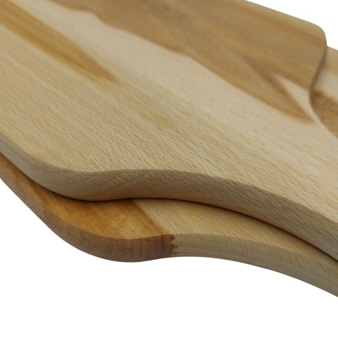 Zestaw Dwóch Desek do Krojenia z Bukowego Drewna – Nowoczesny Kształt, Wygodna rączka