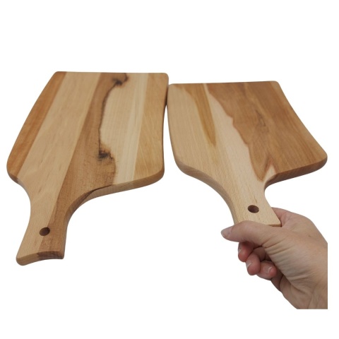 Zestaw Dwóch Desek do Krojenia z Bukowego Drewna – Nowoczesny Kształt, Wygodna rączka