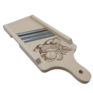 Szatkownica do Kapusty i Warzyw Drewniana z Rączką | Trzy Ostrza | Grawer