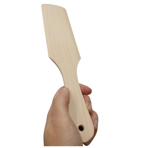 Drewniana łopatka do odwracania 30 cm – szeroka, bukowa, polski produkt