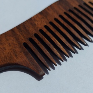 Drewniany Grzebień z Rączką Antystatyczny Do Czesania Włosów
